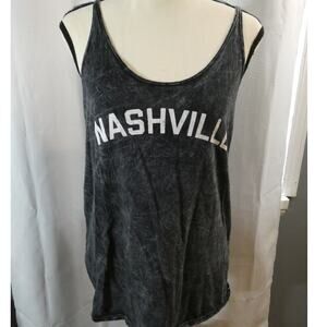 Nashville Tennessee Music City Strappy Tank Gray Lightweight